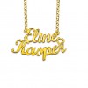 Goldplated double name necklace model Eline- Kasper